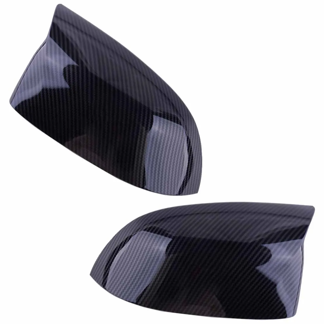 1 Pair Rear View Door Side Mirror Cover Cap Horn Style Fit for BMW X3 X4 X5 X6 X7 G01 G02 G05 G06 G07 51162446964 51162446965