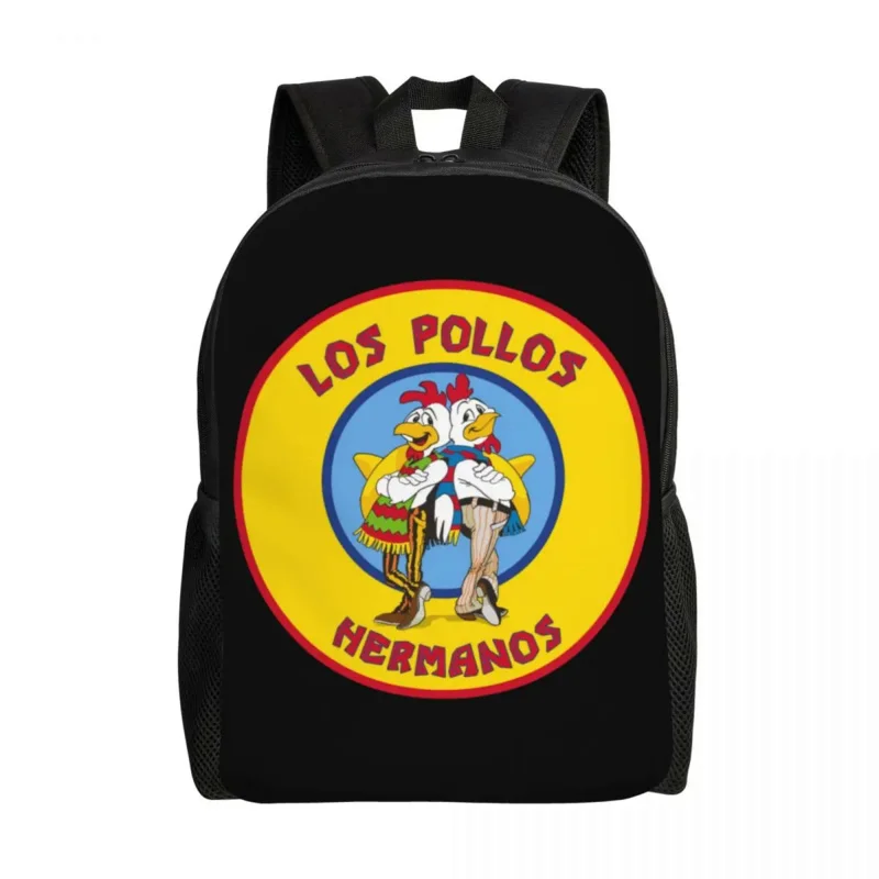 

Breaking Bad Los Pollos Hermanos Travel Backpack School Laptop Bookbag The Chicken Brothers College Student Daypack Bags