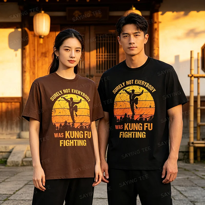 Vintage T-Shirt mit der Aufschrift „Sicherlich war nicht jeder Kung-Fu-Kämpfer“ – Y2k Kung-Fu-Liebhaber Kampfsport Grafik-Shirt aus weicher Baumwolle – Detail 4
