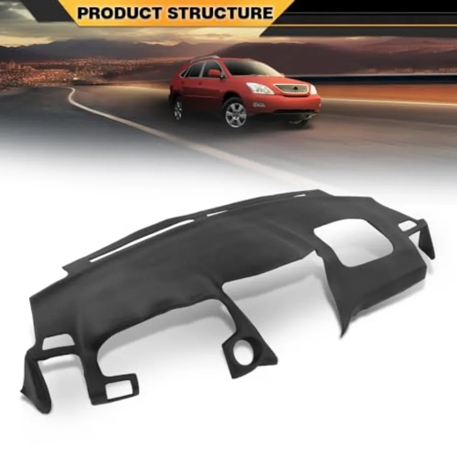 Capa do painel do painel compatível com LX RX330 2004-2006/LX RX350 2007-2009 Fit LX RX400h 2006-2008 Painel preto interior tri