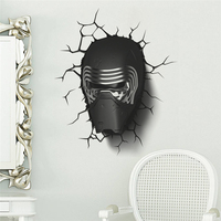 3D Star Wars Wall Stickers For Kids Rooms Death Star Art Decals Children computer Wallpaper   Movie Poster Children's gifts