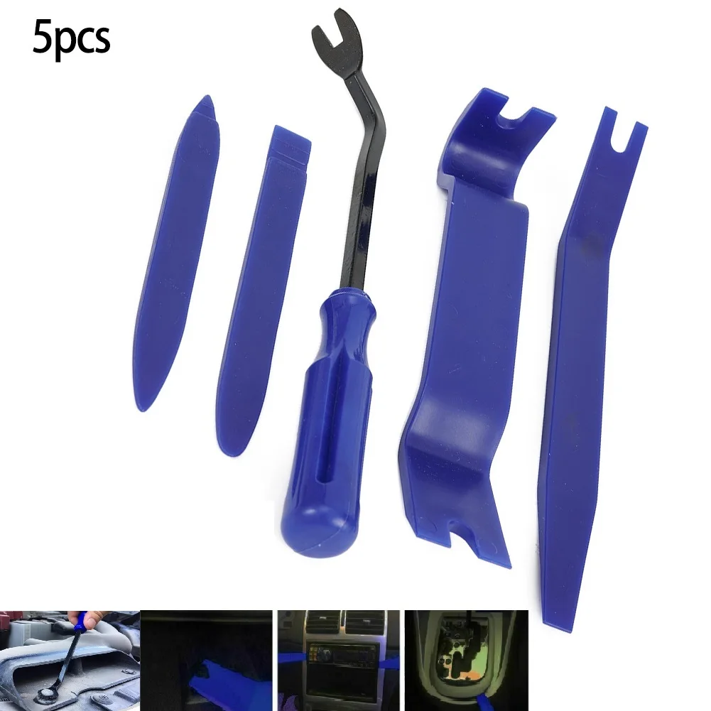 

5/4pcs Auto Door Clip Panel Trim Removal Tools Kits Navigation Blades Disassembly Car Interior Seesaw Conversion Hand Tool