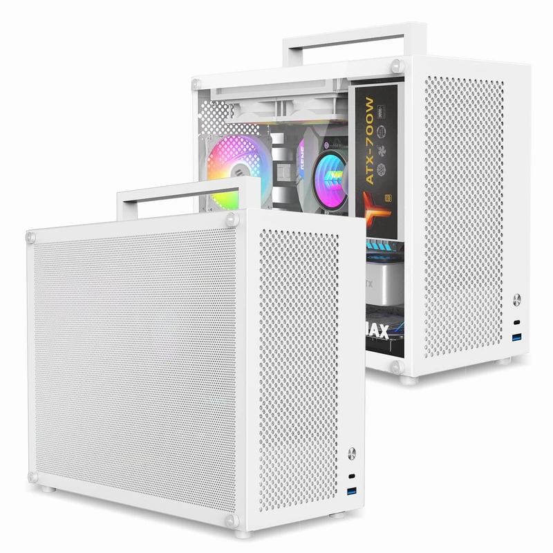 

MAX Computer Case Gaming PC Chassis Support MATX/ITX 24.5*24.5cm SFX/ATX PSU 135 Mid Tower /180 WaterCooling Cooler