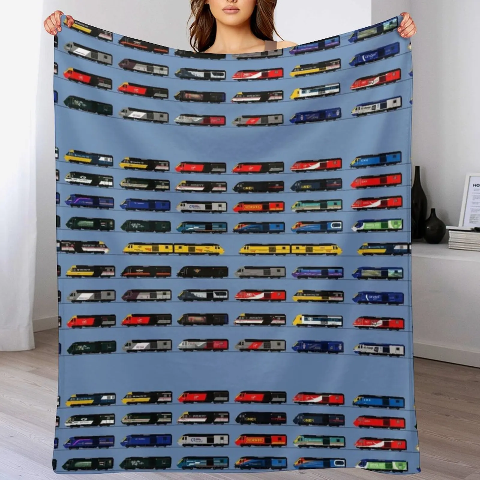 Class 43 HST intercity 125 liveries Throw Blanket Soft Plaid on the sofa Luxury Throw Blankets