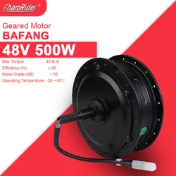 Bafang Wheel Hub Motor 48V Electric Bike Motor 36V 500W Brushless Geared Motor E-bike Motor Freewheel Rear