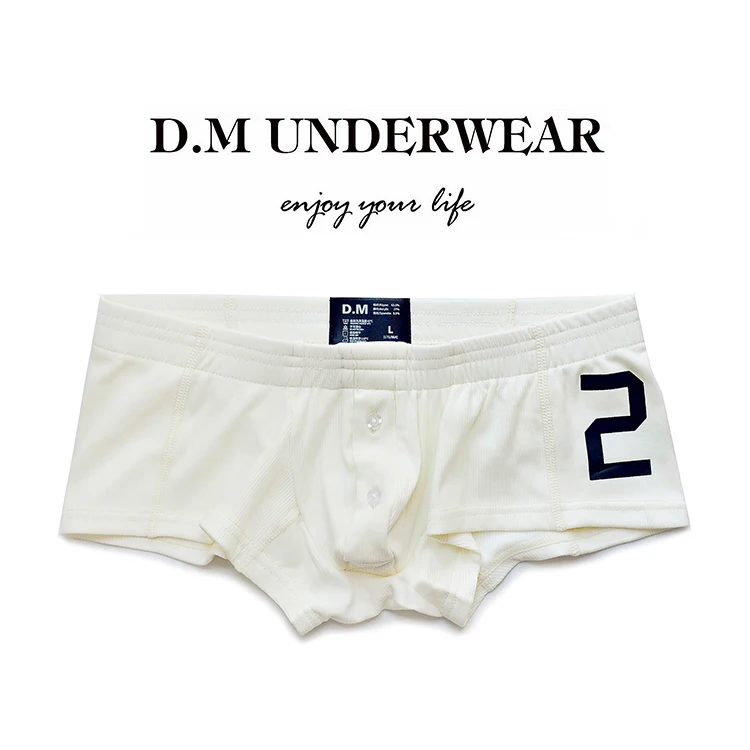 Men\'s Sexy Underwear Fashion Design Boyshort Boxers Comfortable Solid Color Underpants for Men Boy Cosplay Party