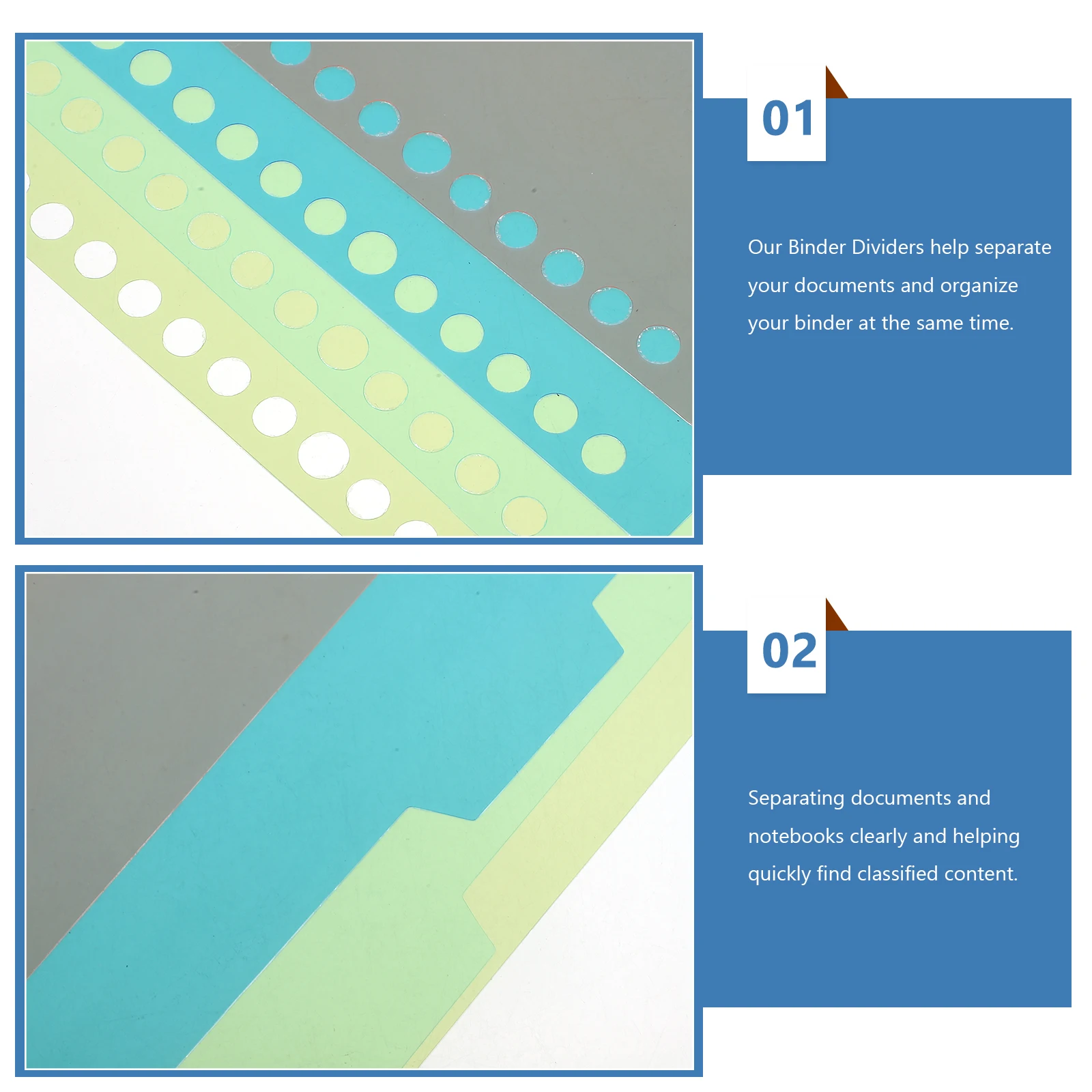 

32Pcs Notebook Dividers PP Plastic Binder Tabs Journal Organizer School Office Index Markers Binder Dividers with Tabs