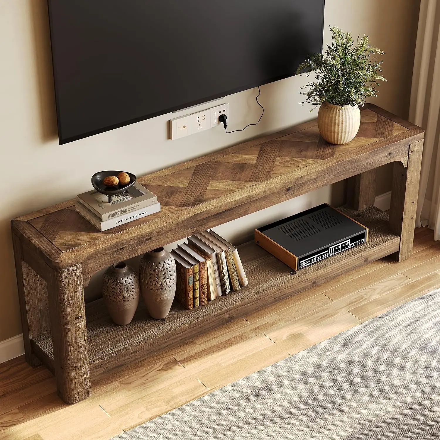 Solid Wood TV Stand 4