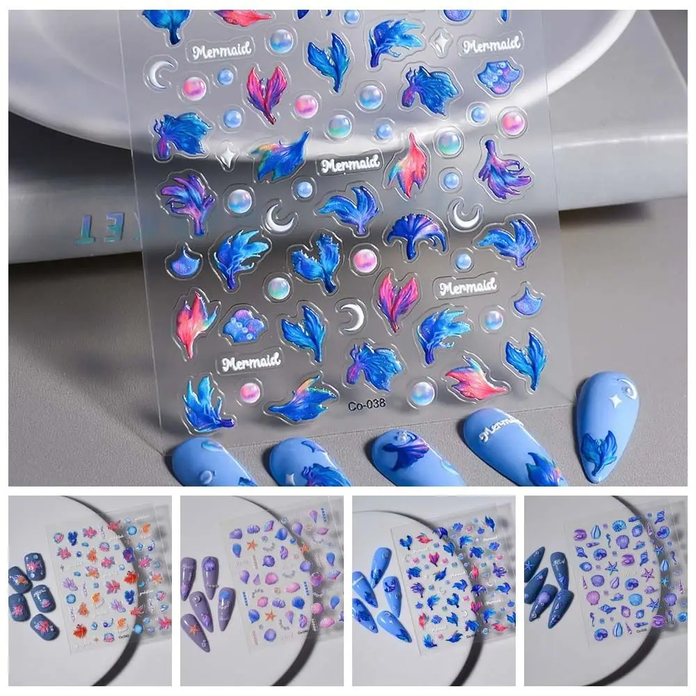 Nagelaccessoires Jelly Schelpen Nagelstickers Manicure Ornamenten Zeedier Nagelbedels Jelly Schelpen Nagelstickers Goudvis