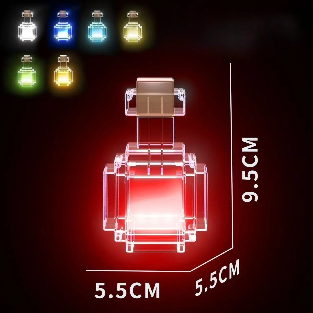 High-quality pixel-style potion-bottle night light: tap to cycle 7 colors, perfect desk décor and a must-have for gamers.