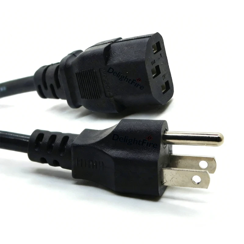 IEC320 C13 Power Cable USA Plug Power Cable AC Extension Cord For Projector AC Adapters PSU Antminer PC Computer Monitor