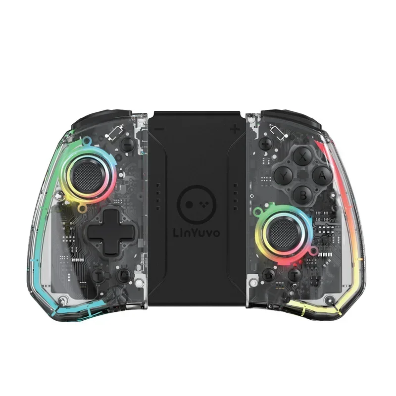 

Turbo Wake-up Function Nintendo Switch Joystick Bluetooth Switch Controller Rianbow Breath Light NS Gamepad Left & Right Joypad