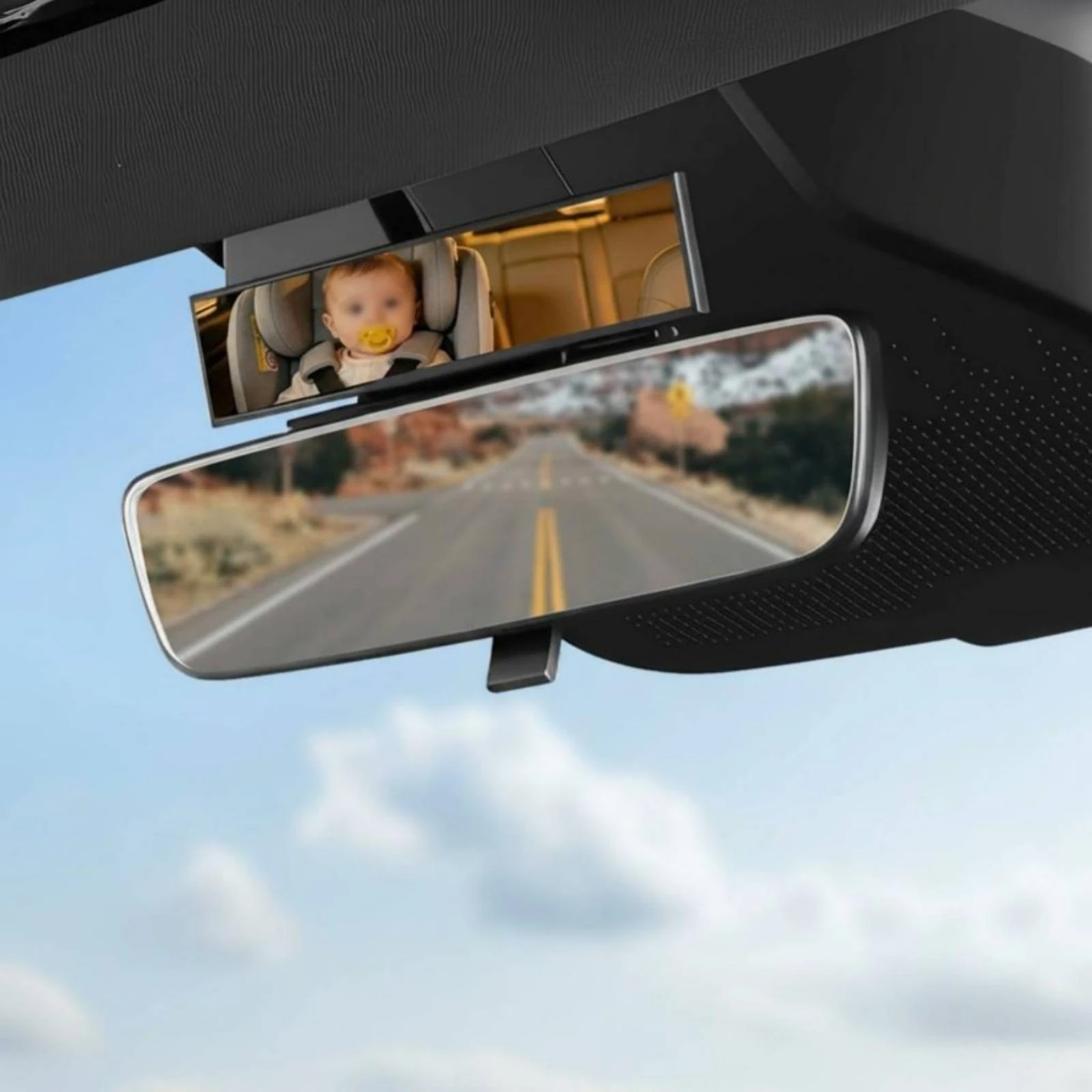 Baby Observation Mirror Easy to Install Back Seat Baby Mirror Auto Accessory Wide Angle Crystal Clear for Caregivers, Driving