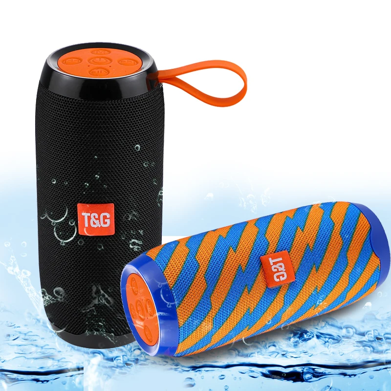 Waterproof Outdoor Subwoofer Portable Speaker Bluetooth-compatible Wireless Speaker with MicTF card AUX USB FM Radio MP3