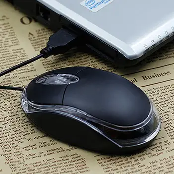 USB 유선 마우스 노트북 데스크탑 컴퓨터, 범용 소형 광전 비즈니스 사무실 선물, 마우스 컴퓨터 주변기기