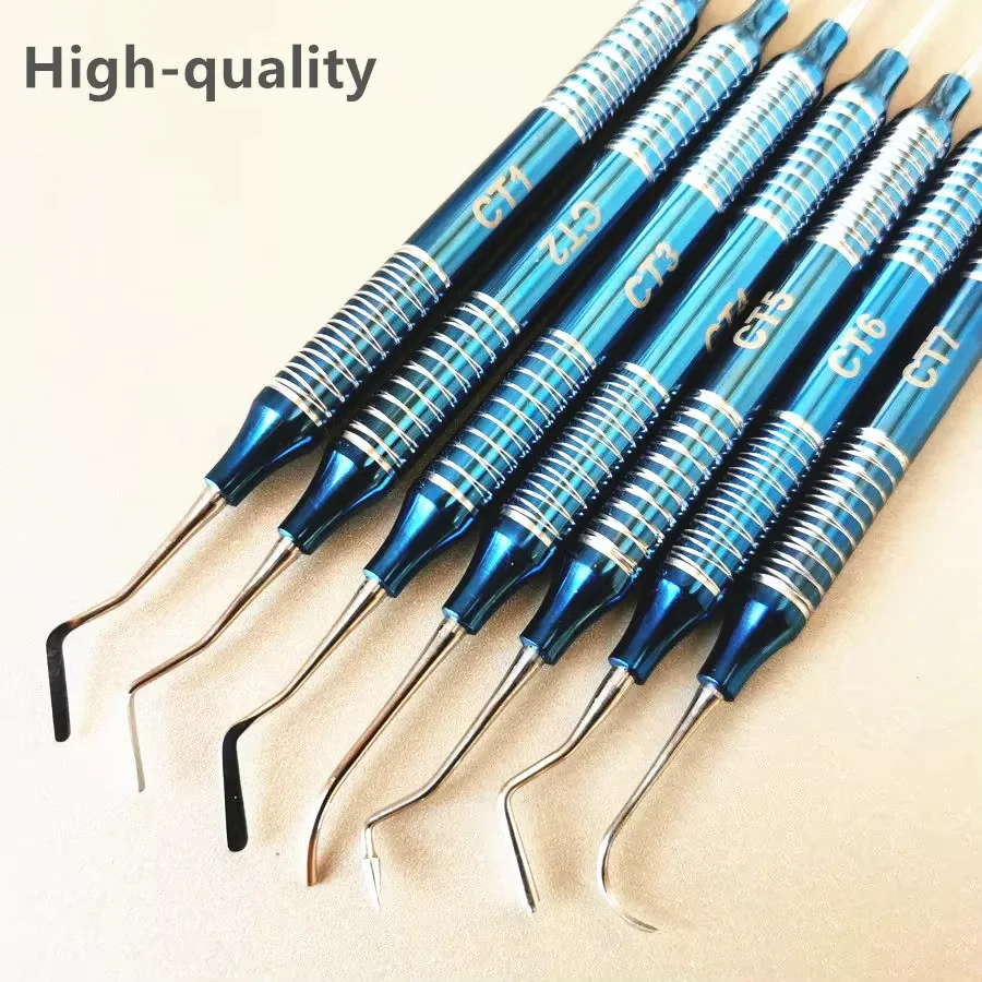 Dental Composite Resin Filling Spatula Tool Dental Stainless Steel Blue Plating Aesthetic Restoration Kit