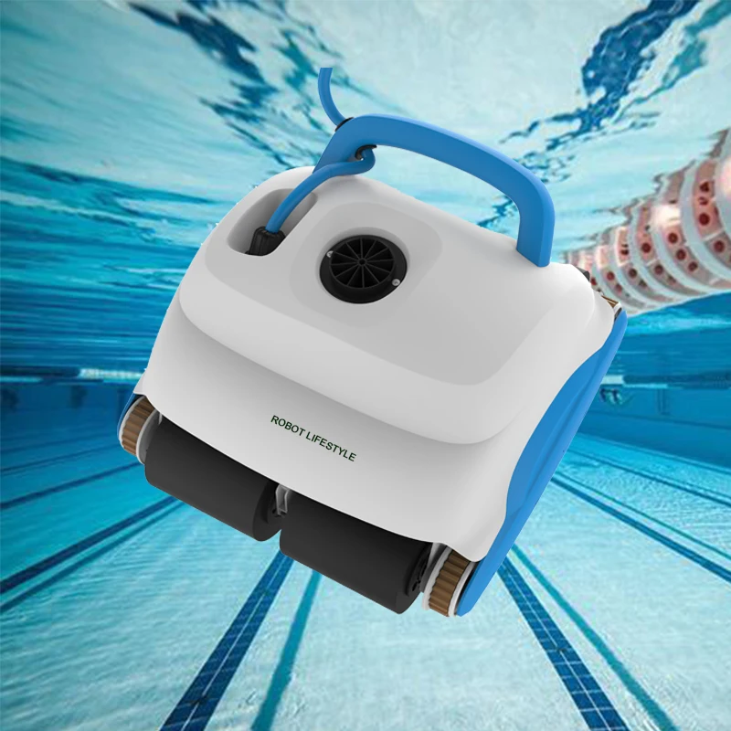 New Robot Swimming Pool Cleaner With 30m Cable Wall Climbing Function Remote Control High Efficiency for Indoor Outdoor Big Pool