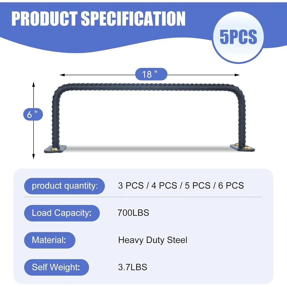 Adjustable Heavy-Duty Steel Egress Ladder for Basement Safety, 5-Rung, 700lbs Capacity