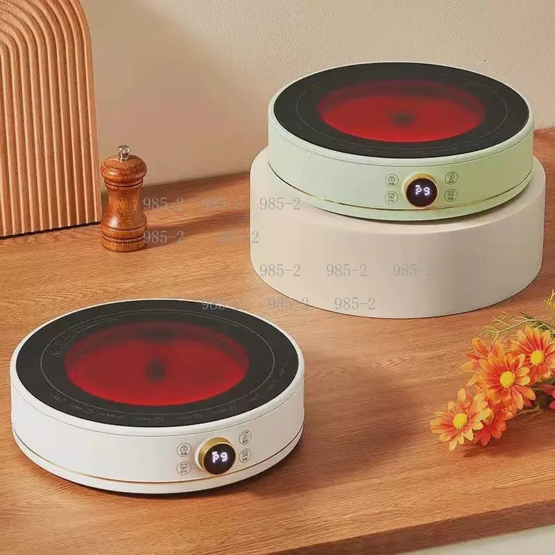 2200W High Power Ceramic Stove, Compact Round Mini Tea Cooker Induction Cooktop