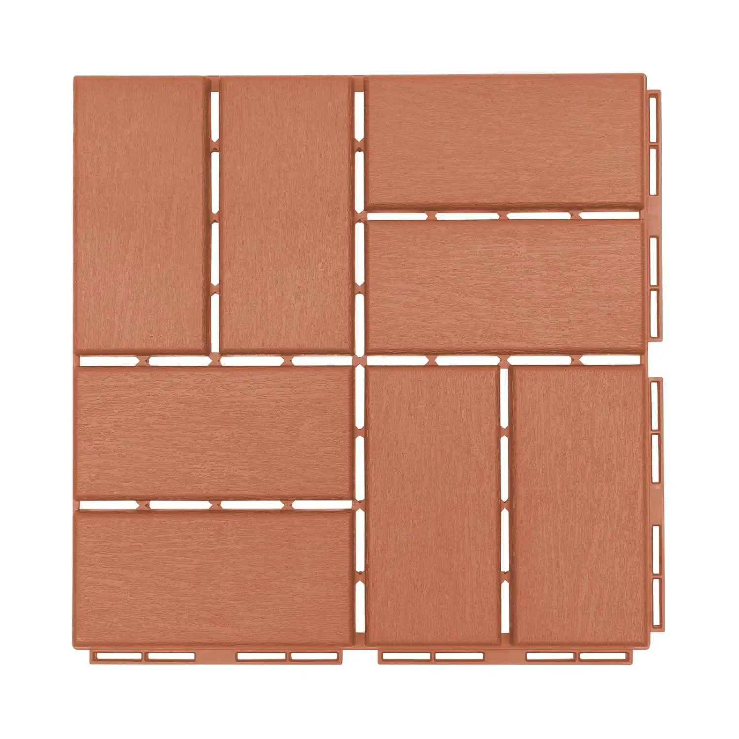 Carreaux de pont imbriqués en plastique, carrelage de terrasse imbriqué, revêtement de sol extérieur, imperméable, 12 po x 12 po, utilisation à l'extérieur