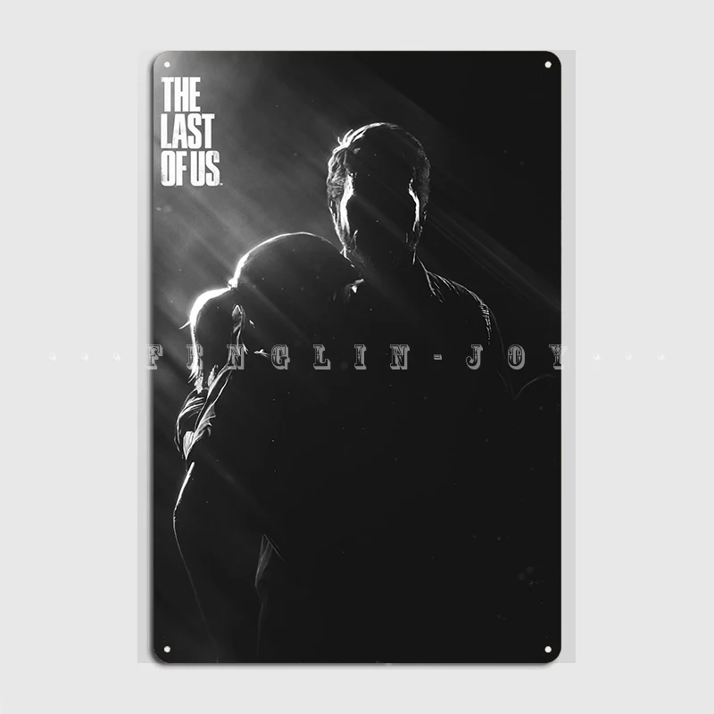 Joel Ellie The Last Of Us Poster Metal Plaque Cinema Living Room Club Bar Customize Plaques Tin Sign Poster