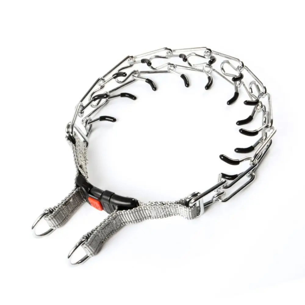Adjustable Prong Pinch Training Collar Stainless Steel Comfort Rubber Tips Correction Pinch Collar No Pull Durable