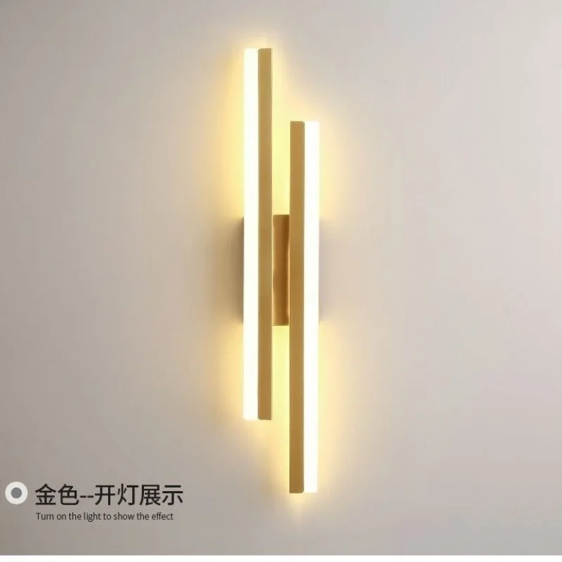 

Minimalist Acrylic Linear LED Dimmable Wall Light Master Bedroom Bedside Room Home Indoor Decor Novelty 2026 New Energy Saving