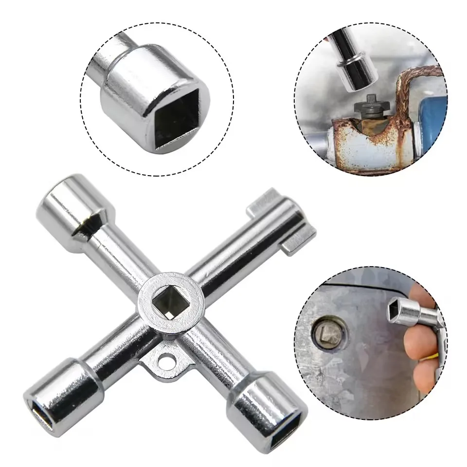 Wielofunkcyjny przenośny srebrny śrubokręt krzyżowy 4 w 1 DIY kombinacja głowic wkrętaków nasadowych