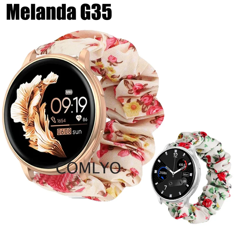 For Melanda G35 Watch Strap Smart watch Cotton yarn Dacron Soft Women Lady Band Belt