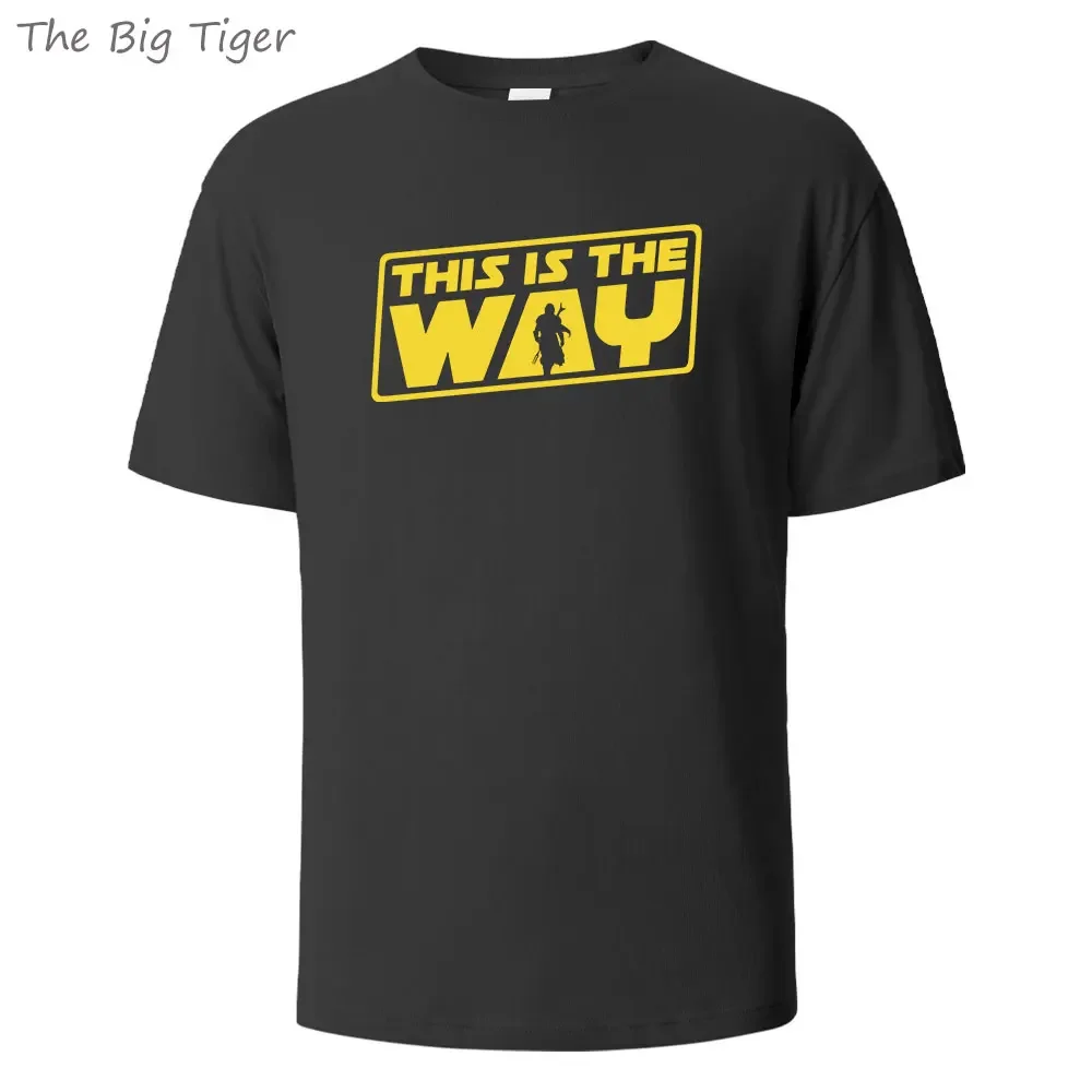 This Is The Way Printing Premium Cotton Mens Tee Comfortable Fit Crew Neck Breathable Fabric Casual Men's Women Kids T-shirt