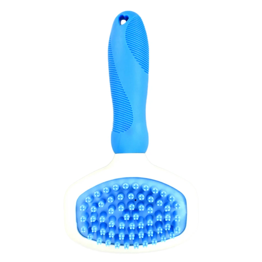 

Pet Massage Comb Rubber Brush for Lint Hair Removal Blue Cleaning Tools Dog Grooming Supplies Silicone Pet Accessories