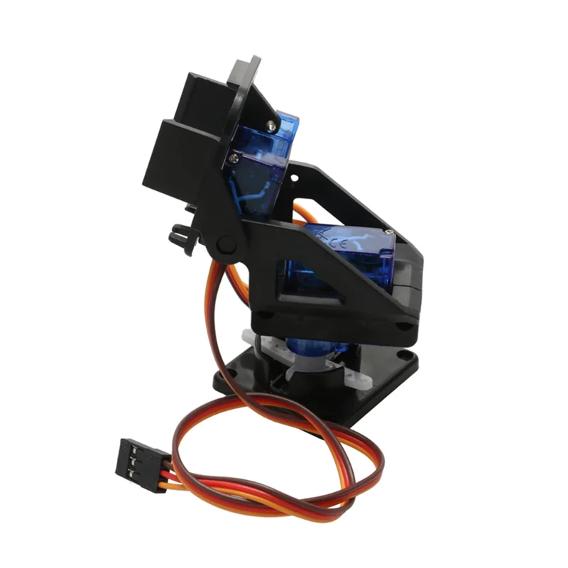 1 conjunto de eixo duplo servo cardan anti-vibração câmera plataforma montagem ptz pan/tilt com 2 peças 9g servo para montagem de drone fpv