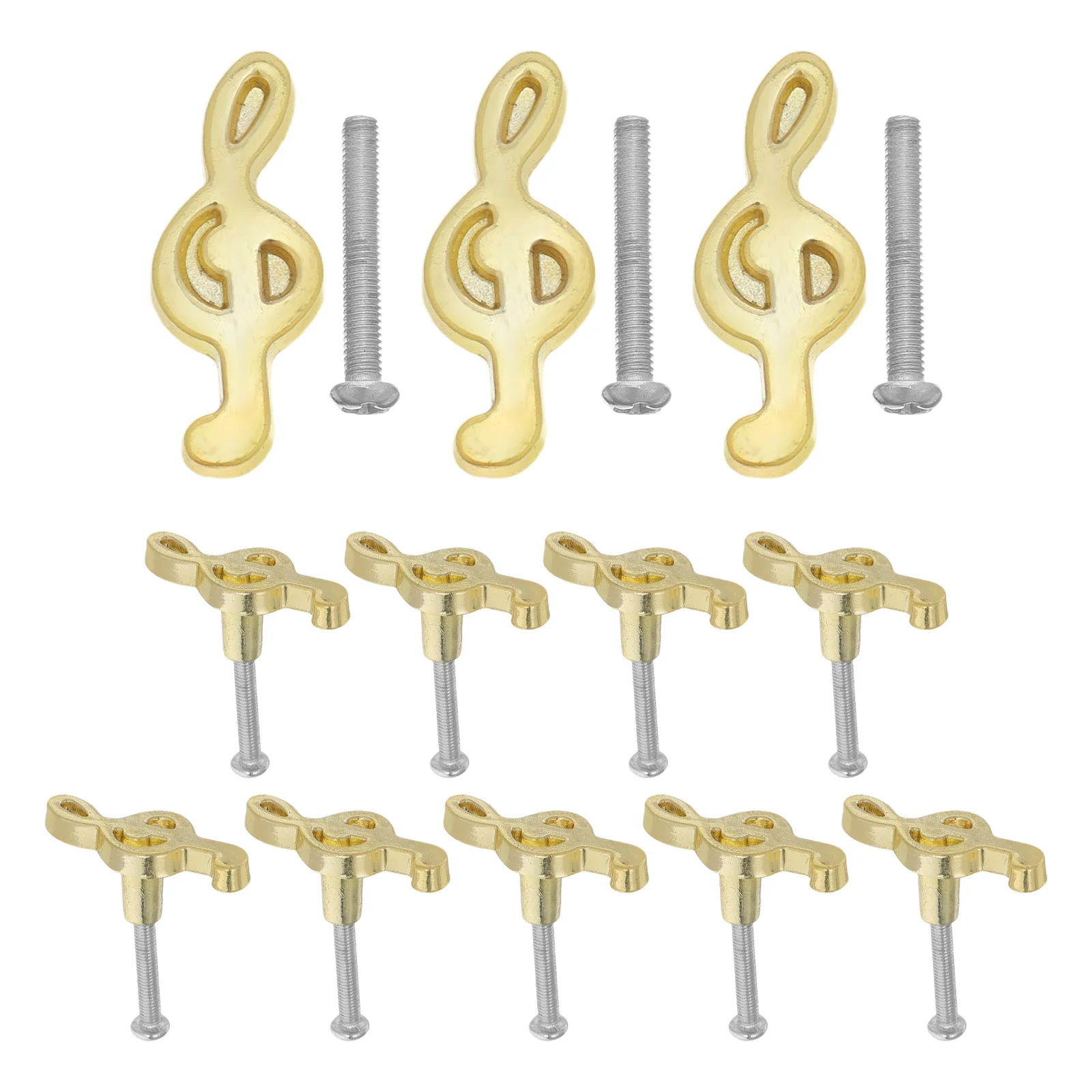 

12Pcs Music Note Cabinet Knobs Gold Decorative Drawer Handles Vintage Metal Door Pulls for Bedroom Closet Dresser Wardrobe