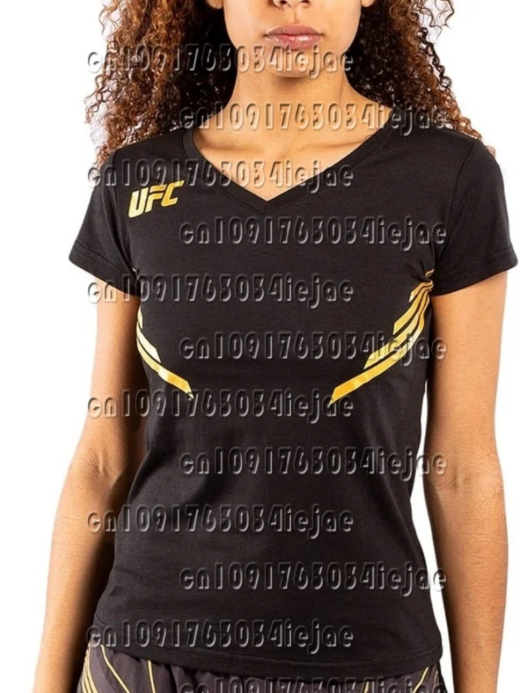 

Лето 2026, хит продаж, UFC, большая спортивная футболка для бокса, для женщин, быстросохнущий и дышащий тренировочный топ