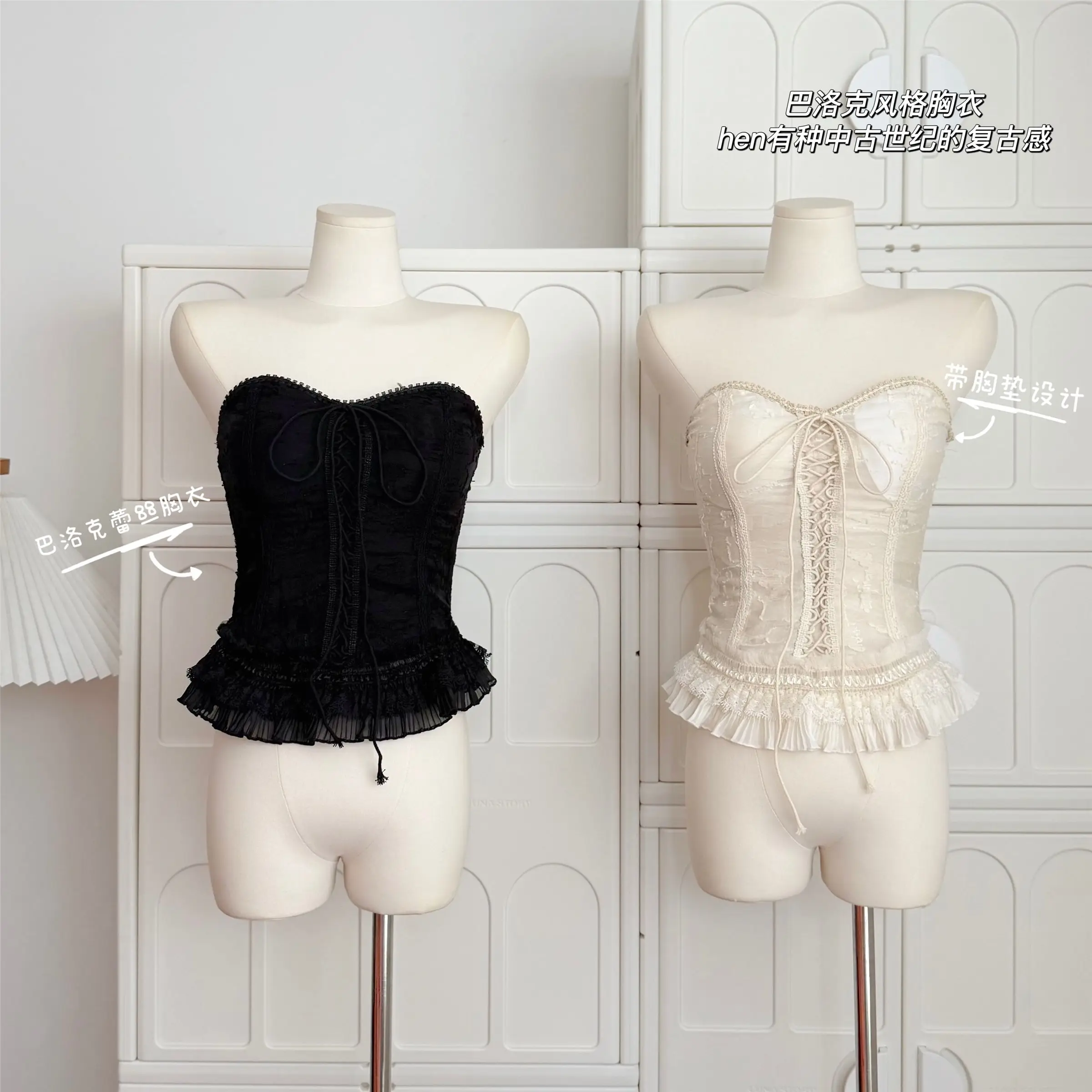 

Женский летний шикарный милый стиль в стиле барокко, тонкий бретельки на тонких бретельках, короткий жилет-труба, топ, кружевной жилет Y2K, топ