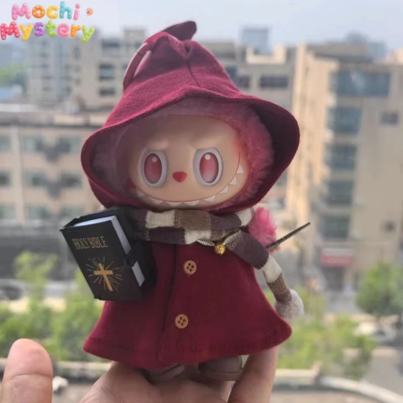 

17 см для костюма Labubu на Хэллоуин, комплект одежды Волшебника Гриффиндора, идеально подходит для тела V1 V3, новый стиль, одежда для куклы с аксессуарами