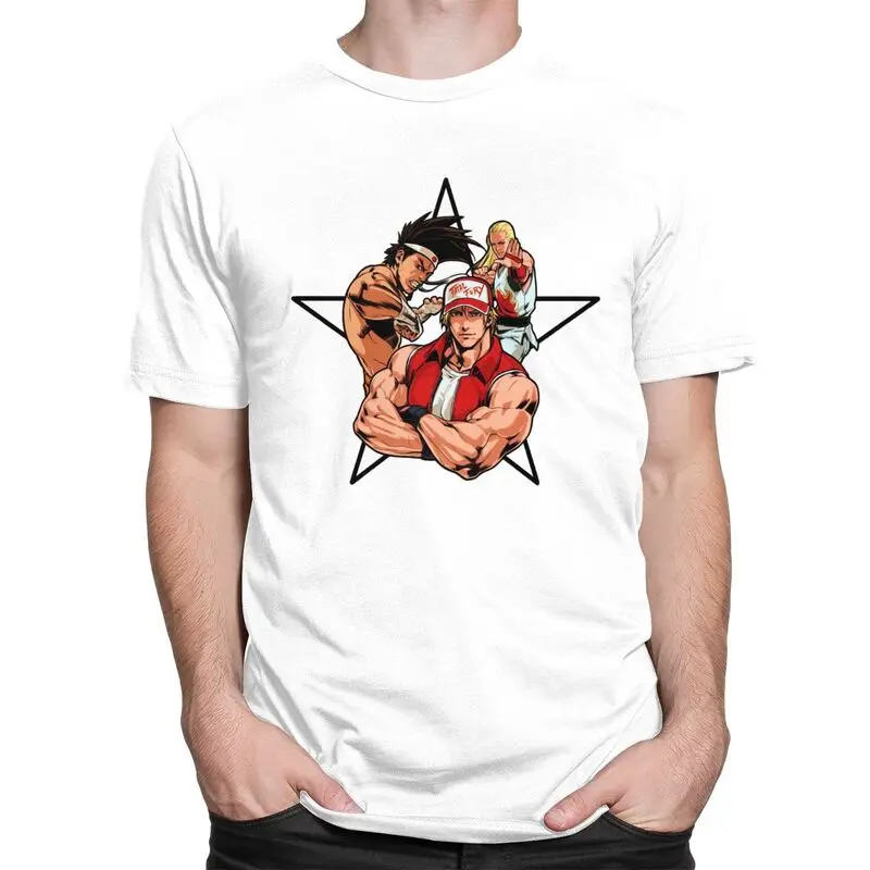Custom Male Terry Bogard T Shirt Short Sleeve Cotton  T-shirt Casual Fatal Fury Fighters Game Cosplay Tee Loose Fit Clothes