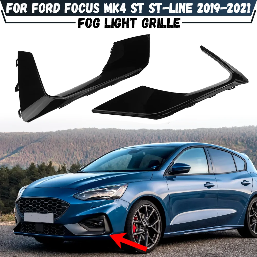 For Ford Focus MK4 ST / ST Line / ST Line X 2019 2020 2021 Front Bumper Fog Light Trim Lamp Eyelid Eyebrow Strip Cover