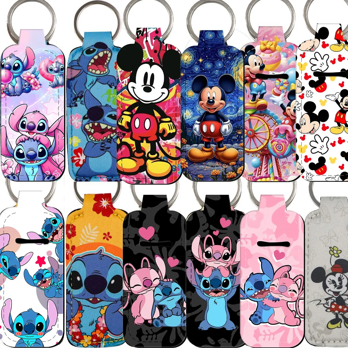 

Hot Selling Cute Cartoon Lipstick Set Key Chain Lipstick Cover Outdoor Portable Key Chain Decoration Accessories