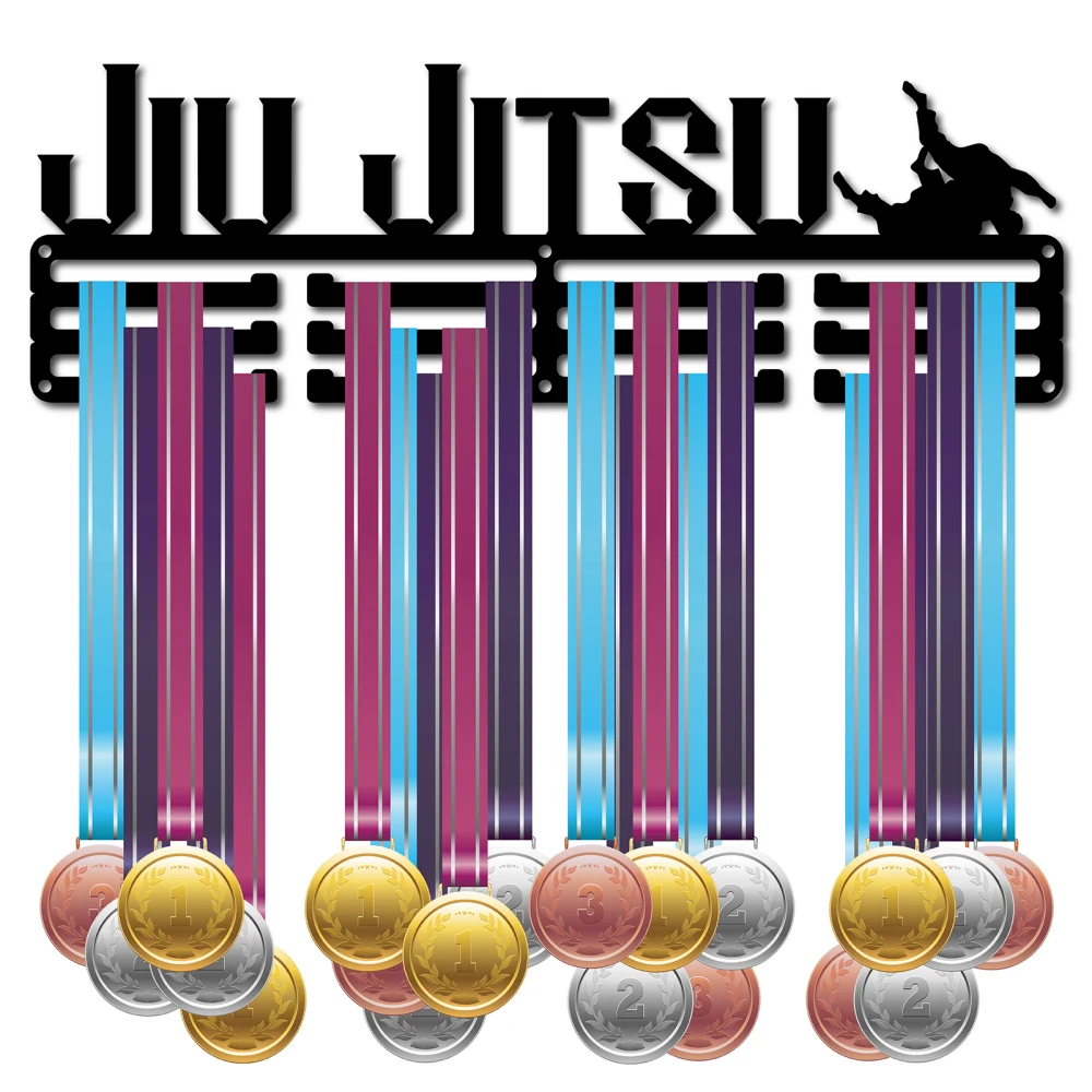 

Medal Holder Sport Jiu Jitsu Athlete Badge 3 Rung Medals Hanger Display Wall Mount for Medals Medalist Runner Soccer Gymnastics