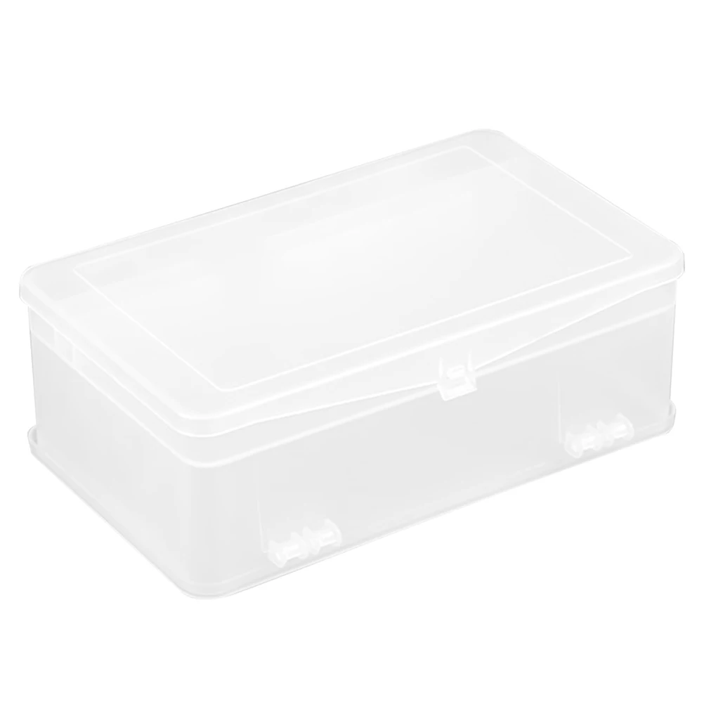 

Double Layer Storage Box Transparent Organizer Nail Tools Case Jewellery Holder Desktop Tidy ABS Plastic Durable