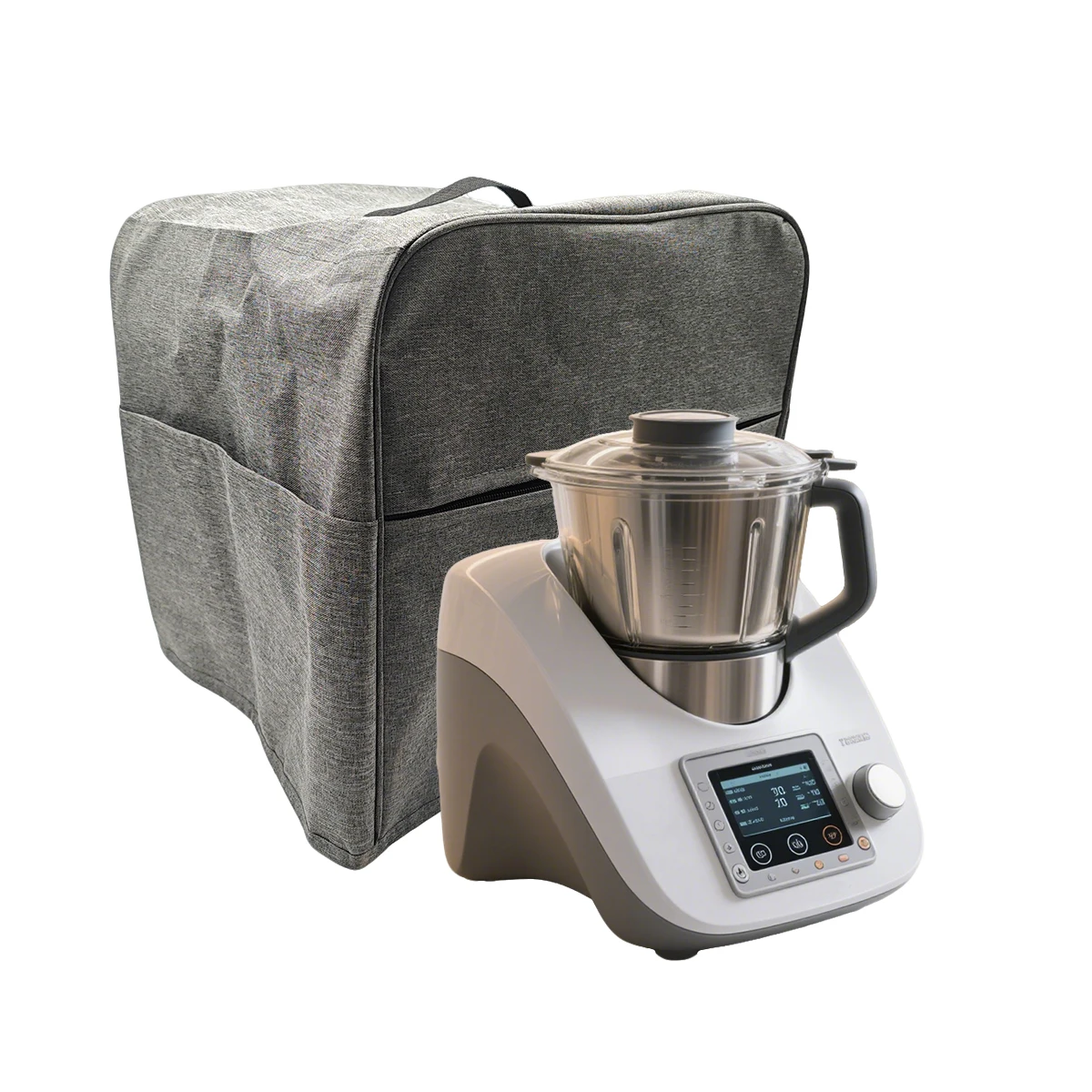 

Серая двухслойная защитная крышка из ткани Оксфорд для кухонных комбайнов, бокового хранения, прочная и утолщенная защитная крышка, 1 комплект.