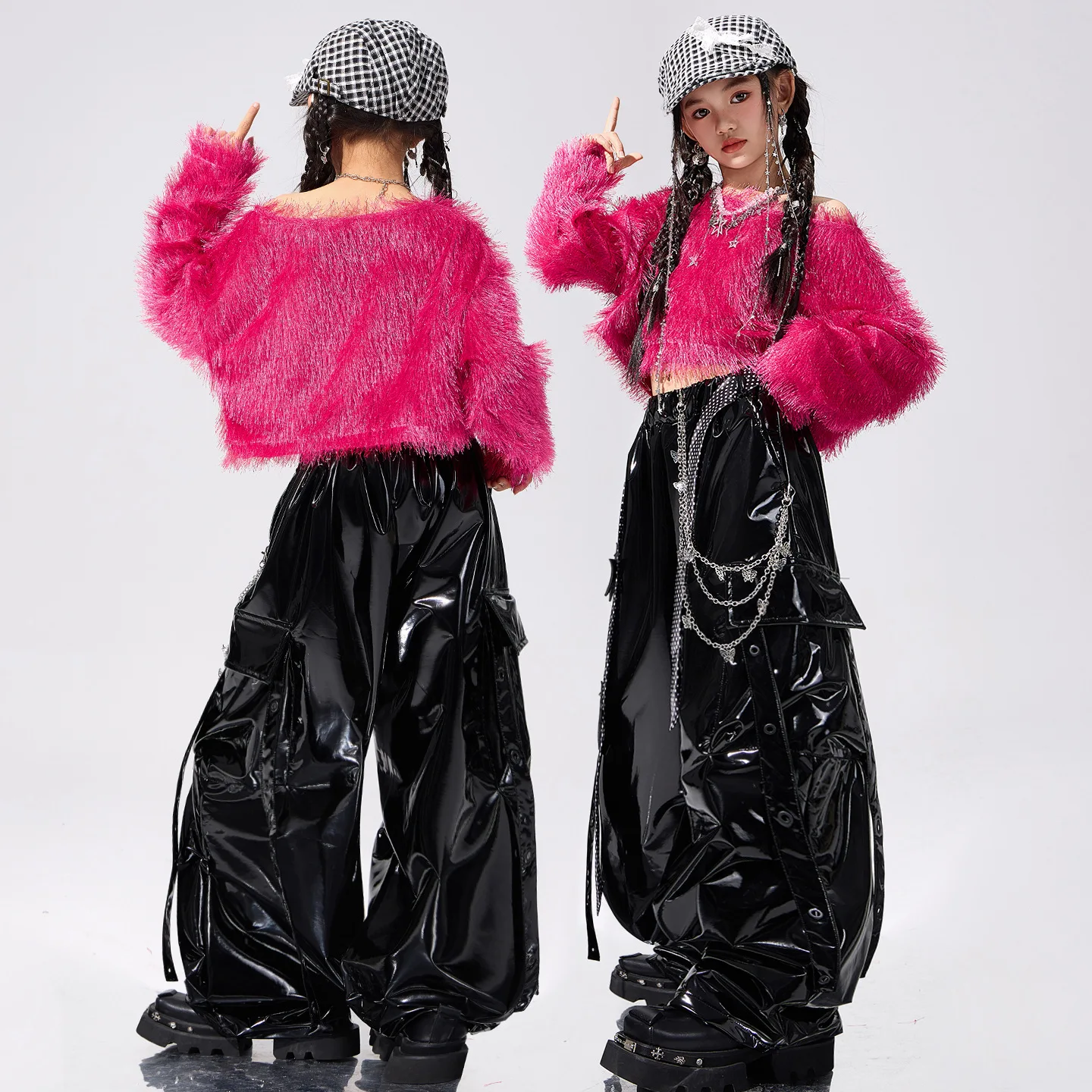 

Girls' Jazz Dance Costumes, Trendy Children's Jazz Street Dance Performance Costumes, Girls' Autumn and Winter Runway Show Sets