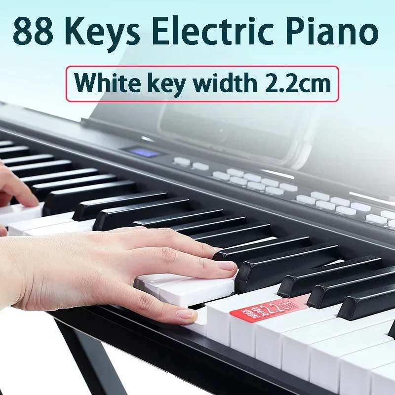 Black Portable Electronic Organ 88 Keys Electronic Piano Adult Children Beginners Pianos Professional Keyboard Instruments image 3