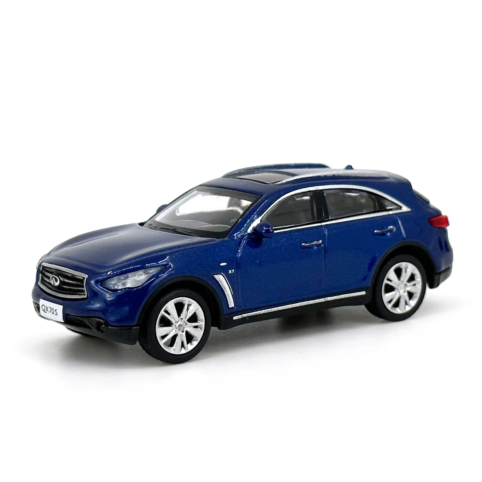 1:64 Scale Infiniti QX70S 2012 Blue Metal Car Model 1/64 Diecast Miniature Static Infinity QX70S Vehicle Toys Model Men\'s Gifts