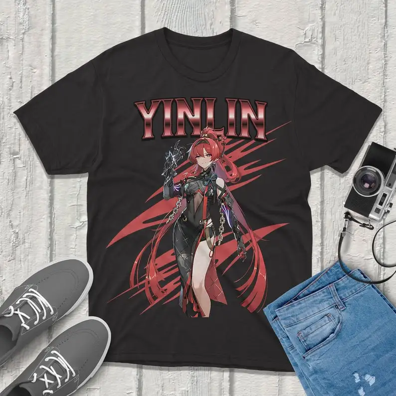 Yinlin Wuthering Waves Shirt Vintage Streetwear Unique Artistic Design Featuring