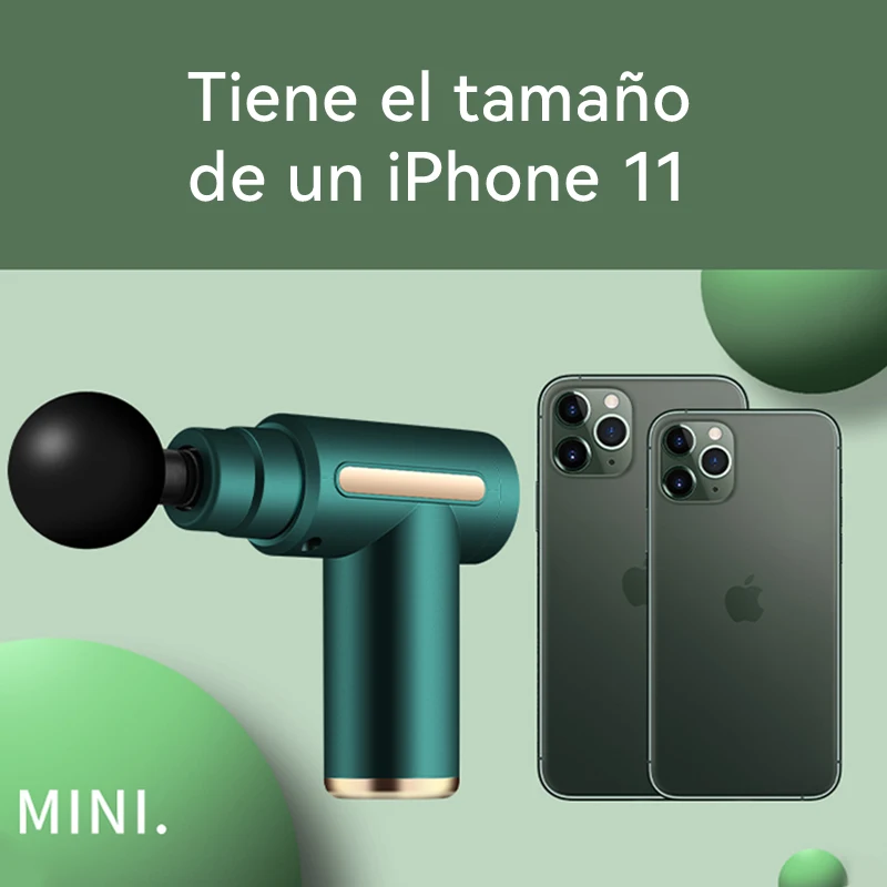 Iruibo أسود أحمر رمادي أخضر زر المحمولة فآسيا بندقية تدليك الأنسجة العميقة معدات تدليك صغيرة سرعة قابلة للتعديل خفيفة الوزن مناسبة للجسم، هدية عيد ميلاد للأصدقاء والعائلة #5