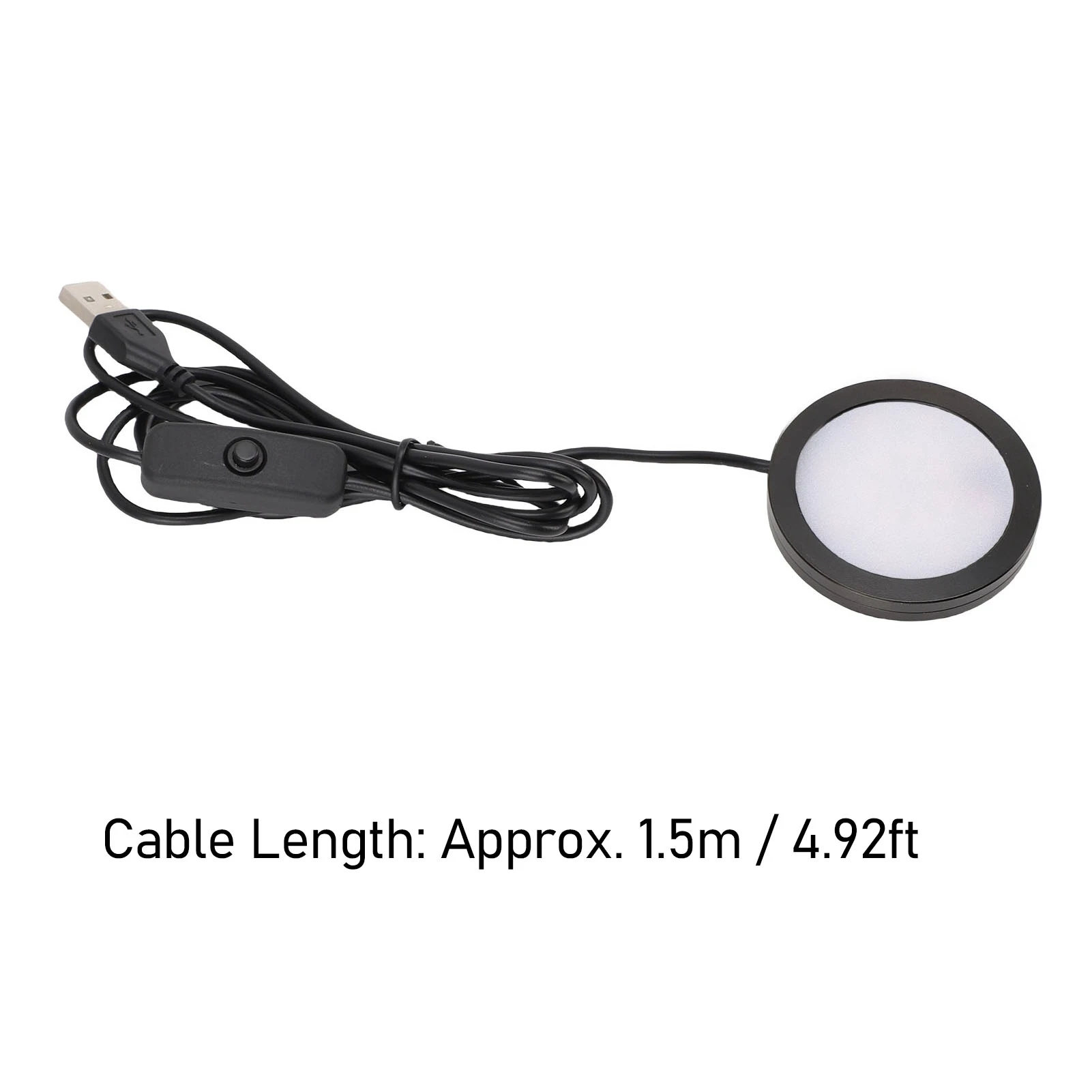 LED Round Light Ultra Thin Aluminum Casing Under Counter Lighting with 1.5m Cable for Ceiling Bedroom Kitchen USB Plug in 5V view 6