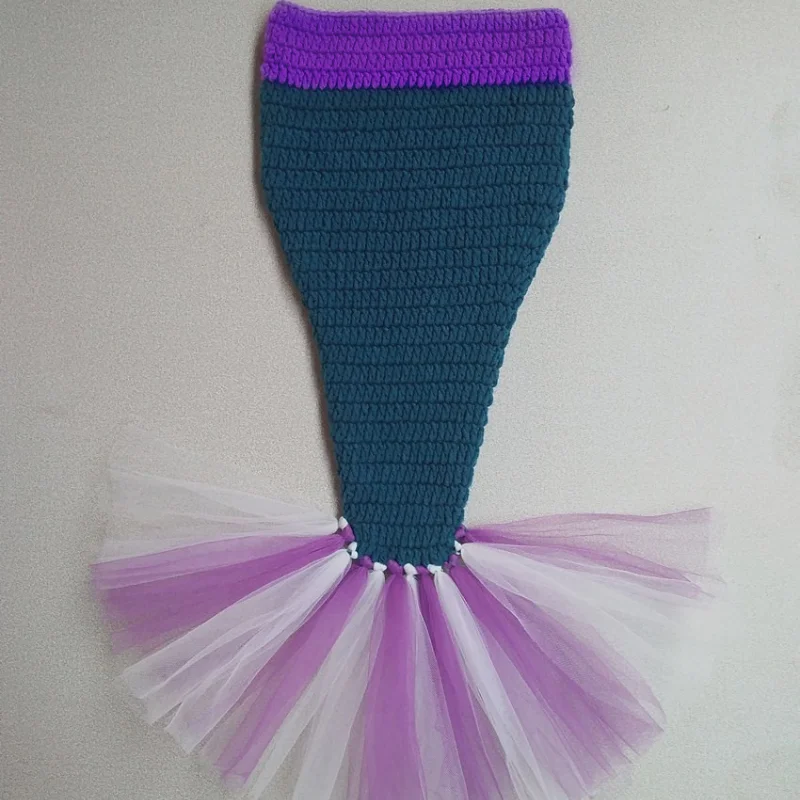 Purple Mermaid Suit Baby Photography Costume Baby Photography Costume Mermaid Birthday Gift Photo Props Mermaid Knitting Suit