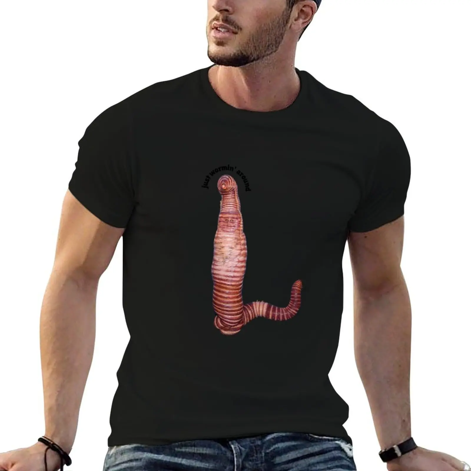 

Heidi Klum Worm T-Shirt cotton t shirts man 100% t shirt custom print T-Shirt